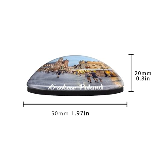 Imán 3D de Cristal para Refrigerador de Polonia Krakow miniatura 3