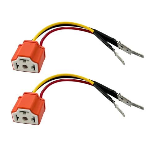 Suvnie SUVNIE-1297WH 2 Pcs H4 Hb2 9003 Wiring Harness Headlight Socket cover