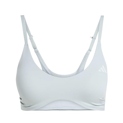 Image of adidas Women's Optime Essentials Workout Light Support Bra Adjustable Straps, Wonder Sage, L