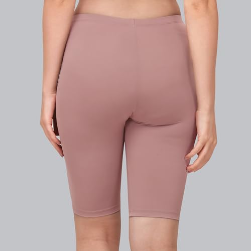 Image of SOIE Women's Mid Rise Soft Polyamide Spandex Knee Length Cycling Shorts