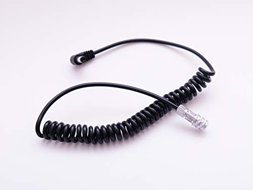 Cable de alimentación helicoidal DC 5.5 2.5mm con conector en ángulo 2