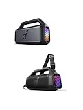 Soundcore Boom 2 Boom 2 Plus Outdoor Speaker, 140W, 2+2 Channel, BassUp 2.0, 20H, Fast Charge, IPX7 Waterproof, RGB Lights, USB-C, Power Bank, BT 5.3, Portable Bluetooth Speaker