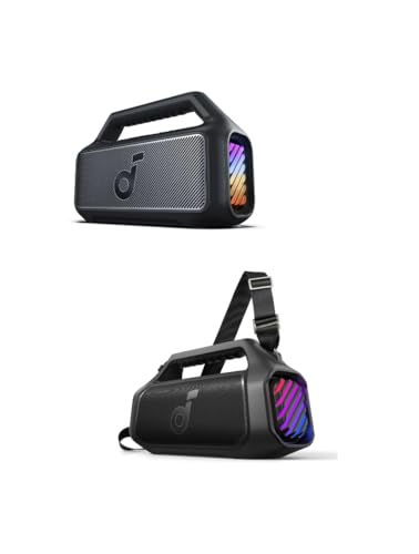 Soundcore Boom 2 Boom 2 Plus Outdoor Speaker, 140W, 2+2 Channel, BassUp 2.0, 20H, Fast Charge, IPX7 Waterproof, RGB Lights, USB-C, Power Bank, BT 5.3, Portable Bluetooth Speaker