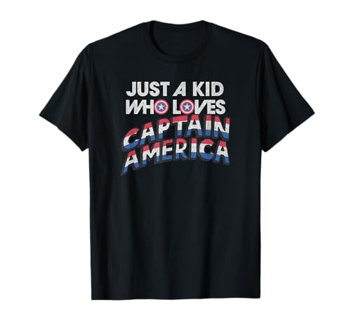 T-shirt Captain America Marvel Avengers Classic pour enfant fan du super-héros