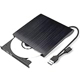 YIYAHA Lector de CD/DVD, Grabadora CD/DVD-RW/ROM Lector Portátil con USB 3.0 y Tipo C, Ultra Slim Lector de CD Externo...