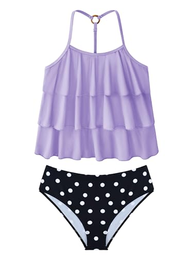 Image of UIQUR Girls Swimsuit Two Pieces Tankini Set Bikini Bathing Suits 7-16Y