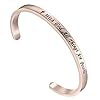 FEELMEM Matthew 19:26 With God All Things Are Possible Faith Cuff Bangle Bracelet Religious Jewelry Christian Gifts(RG) #1