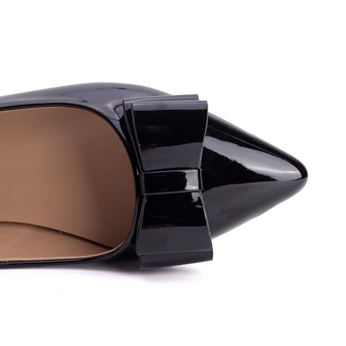 Elegant Ballet Flats for Women Slip On Pointed Toe Bow Ballet Flats3