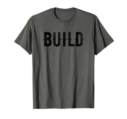 Build One Word Inspirational Motivational Distressed Camiseta