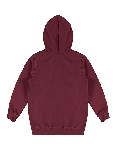 Image of KiddoPanti Unisex Solid Pullover Hooded Fleece Sweatshrit | Cotton Poly Fleece Fabric | Waist Length, Full Sleeve Hoodie | 2 Kangaroo Pockets | Winter Wear for Boys & Girls
