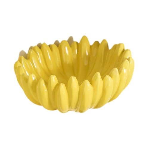 Ceramic Fruit Bowl Salad Bowl Banana Fruit Shaped Bowl Entryway Bowl for Kitchen Restaurant House Warming Gift
