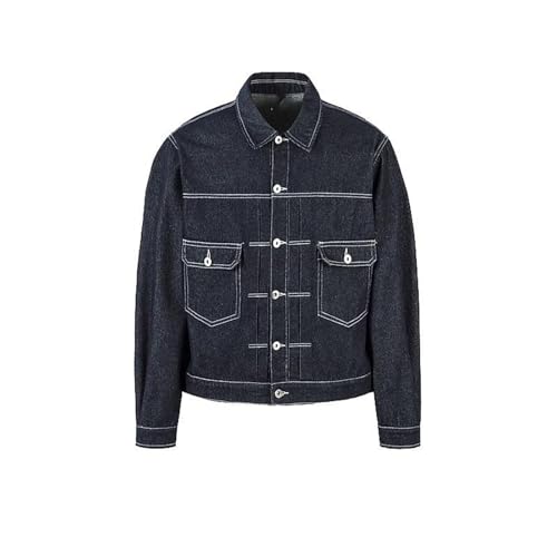 Veste en denim homme courte blouson jean vintage mode high street