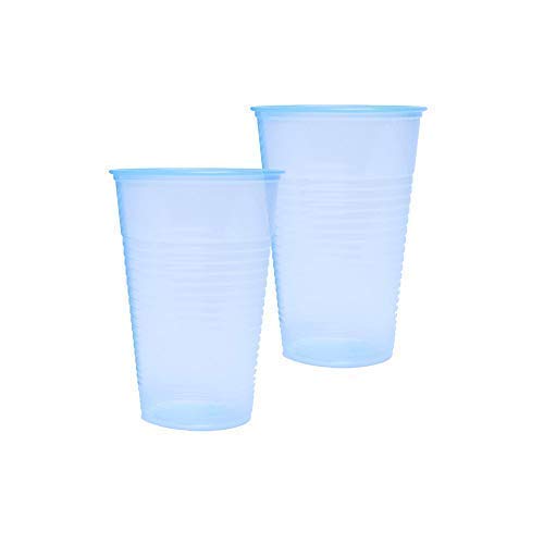 We Can Source It Ltd - Blue Plastic Disposable Water Cups 7oz – Lightweight Drinking Cups for Water Coolers, Events – Ideal for Offices, Parties, Cafes – Convenient and Easy to Use - Pack of 500
