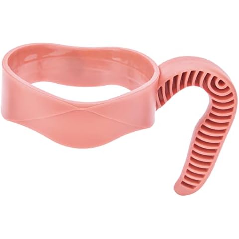 QANYEGN Comfortable Mug Handle, Plastic Anti Slip Jug Carrier Handle, Travel Mug Handle Attachment for 20oz-30oz Jugs, Bottles, and Tumblers (Pink) Cover