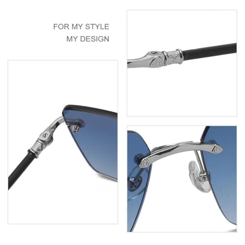 Metal Frameless Sunglasses Man Fashion Cut Edge Sun Glasses Summer Eyeglasses UV400 Protection，L142054