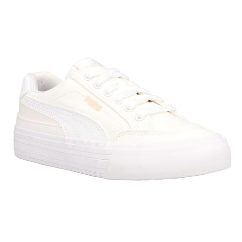 PUMA Womens Court Classic Vulc Lace Up Sneakers Shoes Casual - White - Size 7 M2