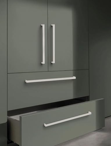 Image of 10 Pack 7.5 Inch(192mm) Kitchen Cabinet Handles Brushed Satin Nickel Cabinet Pulls Kitchen Cabinet Hardware Drawer Pulls for Cupboard Wardrobe