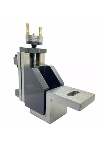 Design versatile: mini tornio verticale montato su una robusta piastra angolare in ghisa di tipo Z per montaggio diretto e facilità d'uso.