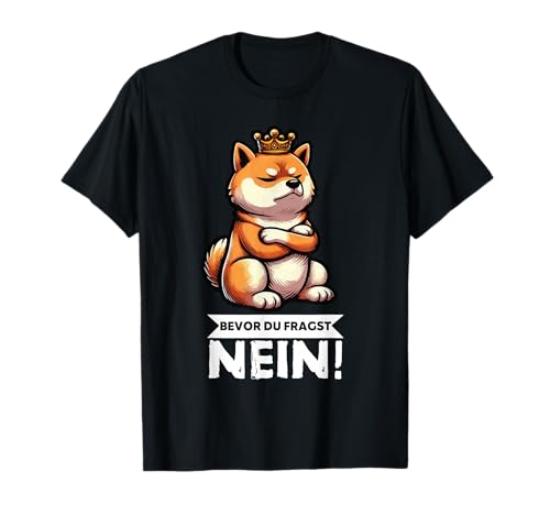 Bevor Du Fragst Nein Shiba Inu Shibabesitzer Shibaliebhaber T-Shirt
