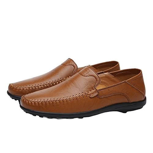 Men's Loafers Shoes Moccasins Shoes Round Toe Simple Faux Leather Flexible Comfortable Flat Heel Prom Slip On