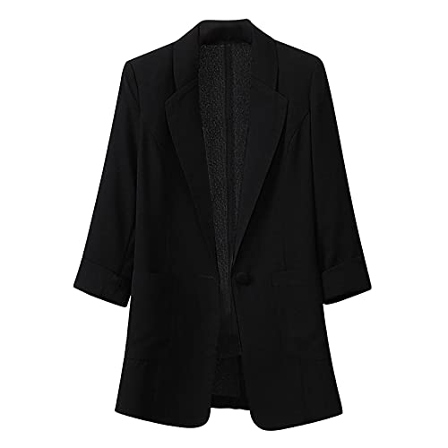 Women's Blazers for Work Business Casual Plus Size Open Front Long Sleeve Suit Jacket Office Work Business Blazer
