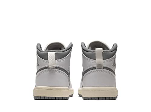 Image of Jordan Air Jordan 1 Mid (Gs) unisex-child Sneaker, White /Stealth, 11 UK Child