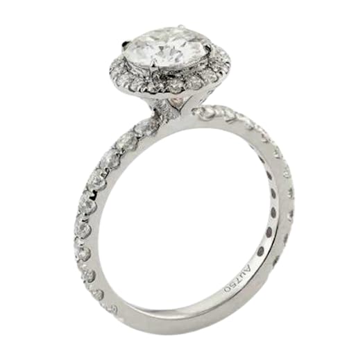 Bague argent sterling 925 massif moissanite femme, bague anniversaire pierre naissance avril