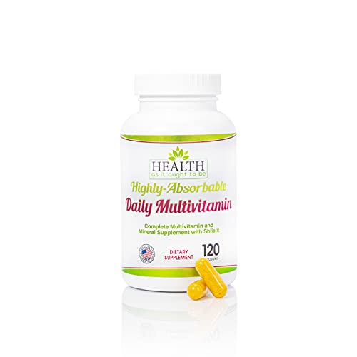 Health As It Ought To Be Highly-Absorbable Daily Multivitamin With Shilajit, Methylb12, Methylfolate, And Vitamin K2 Mk-7 120 Capsules #TOP2