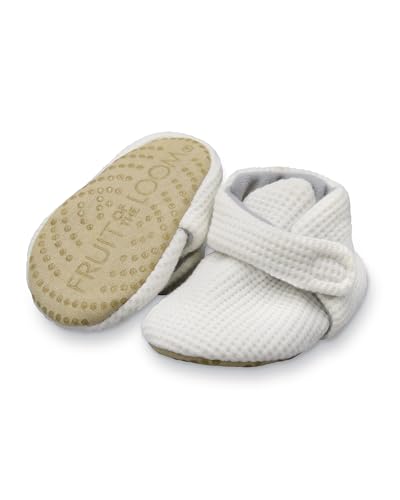 Image of Fruit of the Loom Cozy Thermal Wrap Booties with Non-slip Grips for Baby Girls, Boys, Unisex -