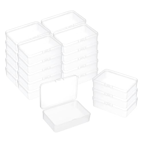 Boîtes en plastique transparent avec couvercle lot de 24 mini rectangles - 2