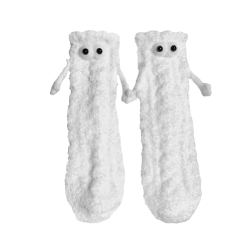 Generic マグネット手つなぎソックス 面白いカップル手繋ぎ靴下、ノベルティ磁気靴下男性/女性ハンズオン付きかわいいソフト3D人形靴下、面白い磁石カップル大人用、カップル靴下ギフト、磁気吸引 3D 人形カップル靴下かわいい人形カップル靴下手を繋ぐ靴下カ