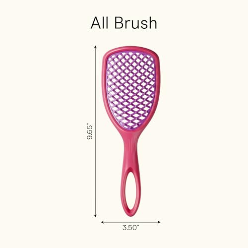 Conair All Brush Vented Paddle Hair Brush for Women, Gentle Detangler Brush for All Wet or Dry Hair Types, Vented for Fast Blow Dry Styling, Lightweight with Flex Bristles for Comfort, Pink - image 4