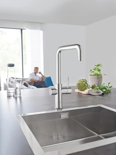 Grohe Blue Home Miscelatore Monocomando Per Lavello Con Sistema Filtrante Dell'acqua, Bocca U, Filtro Acqua Incluso, Cromo, 31456001 - 4