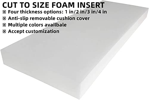 Sincere Custom Foam Seat Cushion, Garden Bench Swing Seating Cushion, Indoor Bay Window Cushion, Patio Sofa Cushion Couch Pads, Lightgray #TOP4