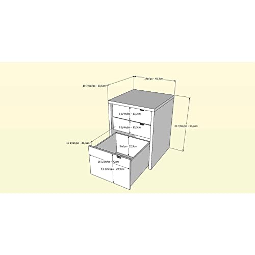 Nexera Chrono Filing Cabinet, White #TOP7