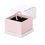 Pandora Sparkling Pink Elevated Heart Ring - Rose Gold Ring for Women - Layering or Stackable Ring - Gift for Her 14k Rose with Cubic Zirconia - Size 5 - With Gift Box