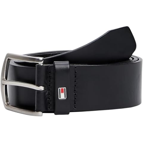 Tommy Hilfiger Denton Black Leather Belt Cover