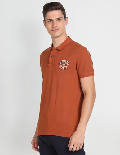 Image of U.S. Polo ASSN. Solid Slim Fit Polo T Shirts for Men - 100% Cotton, Half Sleeves Mens Tshirt