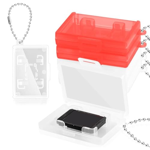 For Switch 2、Switch OLED、Switch Lite ゲームカード、TFメモリーカードケース 半透明収納ケース ゲームカード1枚とTFメモリーカード1枚を同時収納 10g軽量 傷防止耐衝撃 落下防止 持ち運びに便利