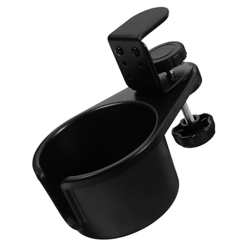 Abaodam デスククランプ式カップホルダー 転可能で多用途対応 安定固定設計でゲームデスクやオフィスに シンプルモダンな卓上収納アクセサ