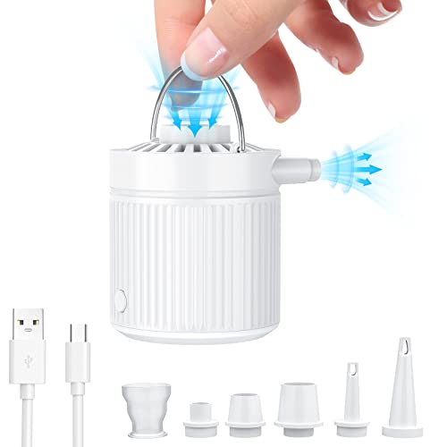 JATEKA Pompa Elettrica Pompa ad Aria Elettrica Ricaricabile con 3 Ugelli, 2 in 1 Gonfiatore...