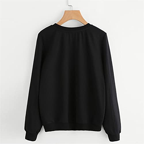 Sweatshirt chat femme pull molletonné avec imprimé graphique col rond - 2