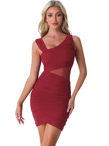 Robe de soirée sans manches à col asymétrique pour sublimer la silhouette