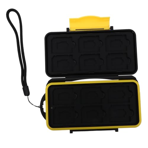 KICHOUSE Memory Card Box Waterproof Card Holder 12 Slots Durable Compact for Camera Phone Storage