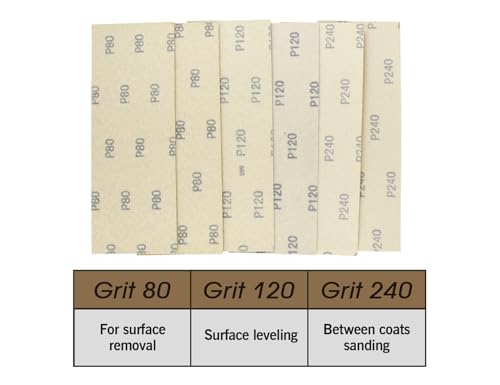 ROLLINGDOG Profi Handschleifer Trockenbau Rechteck Schleifbrett 9tlg Set mit 6 Schleifpapier 80/120/240 Grit, Ergonomischer Gummigriff, Hand- und Polschleifer Werkzeug für Wand Decke Holz Metall