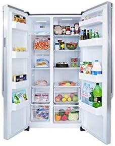 Sharp Side by Side Refrigerator interior view