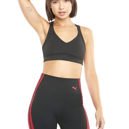 PUMA PUMA Women's Mid Impact Own It Bra, Black, XL