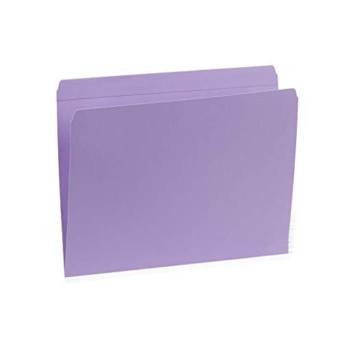 Blue Summit Supplies 100 Straight Cut File Folders, Ocean Tones, Letter Size, Assorted Blue, Green, And Purple Color File Folders, Single Tab, 100 Pack #TOP5