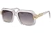 Cazal 607 Sunglasses, Crystal Frame/Grey Gradient Lens, 56mm