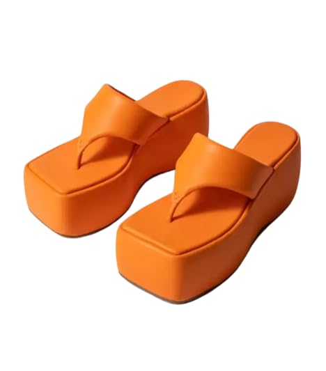 UUNDA FashionFashion Casual Platform Wedges Heels Sandals With Comfortable Sole For Womens & Girls (ORANGE, 3) (B0CLJRJ9Y8) Amazon Price History, Amazon Price Tracker